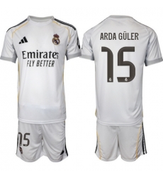 Men Real Madrid 2026 Soccer Jerseys White #15 ARDA GULER Men Real Madrid 2026 Soccer Jerseys White #15 ARDA GULER