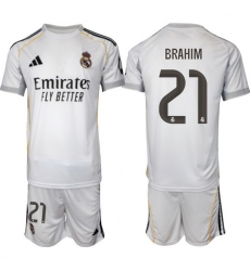 Men Real Madrid 2026 Soccer Jerseys White #21 BRAHIM Men Real Madrid 2026 Soccer Jerseys White #21 BRAHIM
