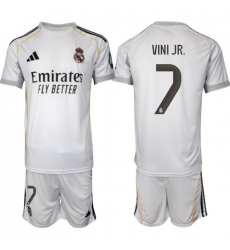 Men Real Madrid 2026 Soccer Jerseys White #7 VINI JR. Men Real Madrid 2026 Soccer Jerseys White #7 VINI JR.