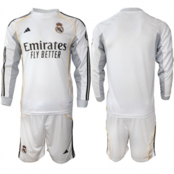 Men Real Madrid 2026 Soccer Jerseys White Long BLANK