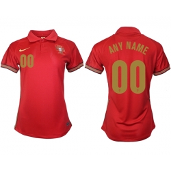 Women Portugal Soccer Jerseys 001 Customized