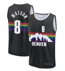Denver Nuggets, 8 Peyton Watson, Black 2025 26 City Edition Stitched Basketball Jersey Denver Nuggets, 8 Peyton Watson, Black 2025 26 City Edition Stitched Basketball Jersey