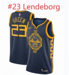 Men Nike Golden State Warriors Yaxel Lendeborg #23 Swingman Badge Jersey Navy Blue Men Nike Golden State Warriors Yaxel Lendeborg #23 Swingman Badge Jersey Navy Blue