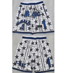 Men Orlando Magic 1 Penny Hardaway White 2025 Shorts  Men Orlando Magic 1 Penny Hardaway White 2025 Shorts