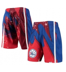 Philadelphia 76ers shorts blue red