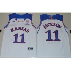 Ncaa Nba Kansas Jayhawks #11 Josh Jackson White Jersey