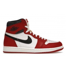 Men Nike Air Jordan 1 Red White Retro High OG Shoes