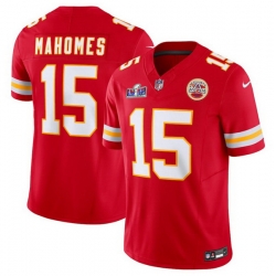 Men Kansas City Chiefs 15 Patrick Mahomes Red 2023 F U S E  Vapor Untouchable Limited Stitched 2024 Super Bowl LVIII Jersey