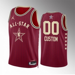 Men 2024 All Star Active Player Custom Crimson Game Swingman Stitched Basketball Jersey