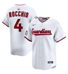 Men Cleveland Guardians Nike White Home Limited Jersey Rocchio Brayan 4 Men Cleveland Guardians Nike White Home Limited Jersey Rocchio Brayan 4