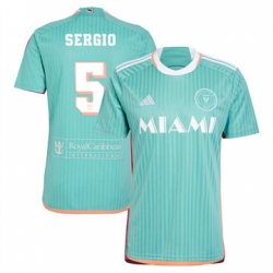 Youth Inter Miami CF Sergio Busquets 2024 25 Third Replica Aqua