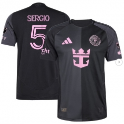 Men's Inter Miami CF Sergio Busquets adidas Black 2025 The Fortitude Kit Authentic Player Jersey