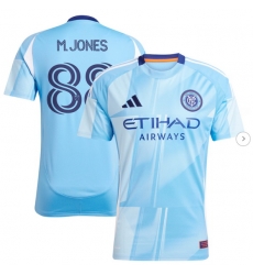 Men's New York City FC Malachi Jones adidas Light Blue 2025 The Excelsior Kit Replica Player Jersey