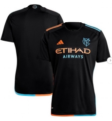 Men's New York City FC adidas Black 2024 24 7 Kit Replica Jersey