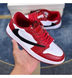 Men Nike Air Jordan 1 Black White Low Cut Shoes