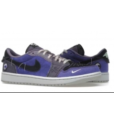 Men Nike Air Jordan 1 Shoes KuLow Purple Black Men Nike Air Jordan 1 Shoes KuLow Purple Black