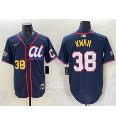 Men American League 38 Steven Kwan Navy 2025 All Star Edition Limited Stitched Baseball Jersey Men American League 38 Steven Kwan Navy 2025 All Star Edition Limited Stitched Baseball Jersey