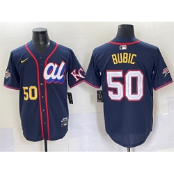 Men American League 50 Kristofer Bubic Navy 2025 All Star Edition Limited Stitched Baseball Jersey