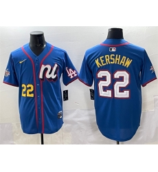 Men National League 22 Clayton Kershaw Blue 2025 All Star Edition Limited Stitched Baseball Jersey Men National League 22 Clayton Kershaw Blue 2025 All Star Edition Limited Stitched Baseball Jersey