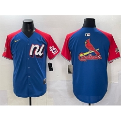 Men National League St  Louis Cardinals Team Big Logo BluE Red Alternate 2025 All Star Edition Limited Stitched Baseball Jersey