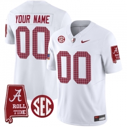 Men Women Youth Alabama Crimson Tide Pro Combat Vapor Limited Custom Jersey All Stitched White