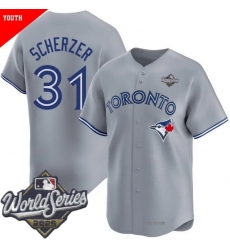 Men Toronto Blue Jays 31 Max Scherzer Gray Cool Base Stitched Baseball Jersey Men Toronto Blue Jays 31 Max Scherzer Gray Cool Base Stitched Baseball Jersey