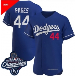 Men Los Angeles Dodgers 44 Andy Pages Cool Base 2025 World Champions Stitched Baseball Jersey Blue