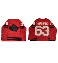 Men Canada Hockey 63 Brad Marchand Red Stitched Jersey Men Canada Hockey 63 Brad Marchand Red Stitched Jersey