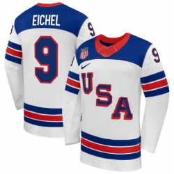 Men USA 9 Jack Eichel White 2026 Stitched Jersey