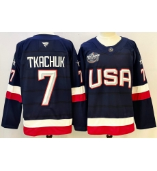 Men's USA #7 Brady Tkachuk Blue 2026 Stitched Jersey Men's USA #7 Brady Tkachuk Blue 2026 Stitched Jersey
