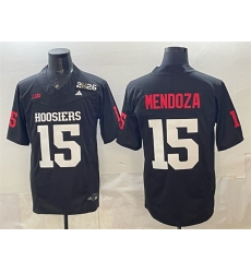 Men Indiana Hoosiers 15 Fernando Mendoza Black F U S E 2026 Patch Stitched Basketball Jersey Men Indiana Hoosiers 15 Fernando Mendoza Black F U S E 2026 Patch Stitched Basketball Jersey