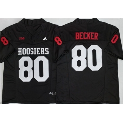 Men Indiana Hoosiers  80 Charlie Becker Black 2026 F U S E  Stitched Basketball Jersey