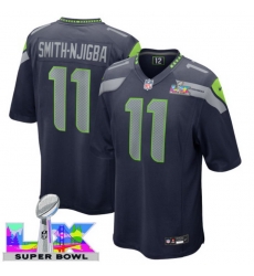 Men Women Youth Seattle Seahawks #11 Jaxon Smith-Njigba 2025 2026 Super Bowl LX F U S E Stitched NFL Jersey Blue