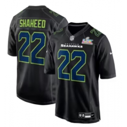 Rashid Shaheed Seattle Seahawks Nike Super Bowl LX Patch Carbon Fashion Game Jersey Black