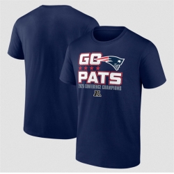 Men New England Patriots Navy 2025 AFC Champions Hometown T Shirt