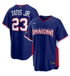 Men Dominican Republic Baseball Fernando Tatis Jr Navy 2026 World Baseball Classic Road Stadium Stitched Jersey Men Dominican Republic Baseball Fernando Tatis Jr Navy 2026 World Baseball Classic Road Stadium Stitched Jersey