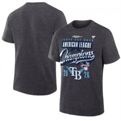Men Tampa Bay Rays Heather Charcoal 2026 League Champions Locker Room T ShirtS