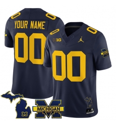 Men Michigan Wolverines ACTIVE PLAYER Custom Navy F U S E 2025 Vapor Limited Stitched Football Jersey Men Michigan Wolverines ACTIVE PLAYER Custom Navy F U S E 2025 Vapor Limited Stitched Football Jersey